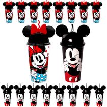 Copo Minnie e Mickey com Orelhas Infantil para Festas Kit 30 Copos