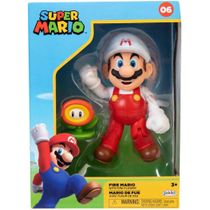 Figura Fire Mario C/ Fire Flower - Super Mario Sunny 4274