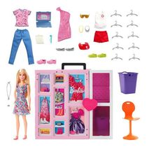 Boneca Barbie Novo Armário Dos Sonhos Com 36 Peças Luxo