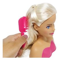 Boneca Barbie Busto Para Pentear Mini Com Acessórios