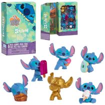 Kit 7 Brinquedos Colecionáveis STITCH Disney de 5 cm de Altura para Crianças Acima de 3 Anos, Just Play