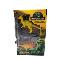 Conjunto de Mini Figuras de Ação - Dinossauro - Selvagens - New Toys