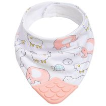 Bandana Com Mordedor Animais Rosa - Buba