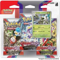 TRIPLO PACK POKEMON -  ESCARLATE E VIOLETA- SPIDOPS E ESPATHRA (SORTIDO) - COPAG