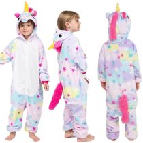 Pijama Unicornio Roupa Fantasia Macacao Tamanho G com Capuz