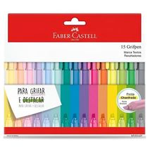 Marca Texto Faber Castell Grigpen 15 Cores