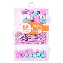 Kit Office Clips Alfinetes E Prendedores Tom Pastel Jocar