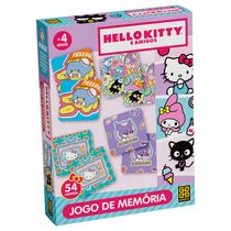 Jogo Da Memória - Hello Kitty E Amigos - 54 Cartelas - Grow