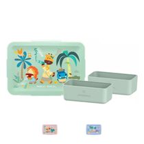 Bento Box de Refeição lancheira com divisória Bebê 700ml Marcus & Marcus Cor:Verde