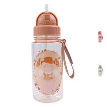 Garrafa Infantil Metoo Angela Fada Flip Com Canudo 350ml Cor:Malu