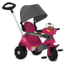 Velobaby Reclinável Rosa Passeio e Pedal Bandeirante