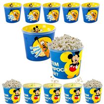 Kit 10 Baldes de Pipoca Mickey 2L Festa Infantil Atacado