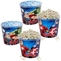 4 Baldes de Pipoca Vingadores Pote 2L Avengers Original