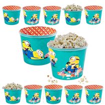 10 Potes de Pipoca Minions 2.1L Festa Infantil Lembrançinha