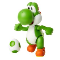 Boneco Dinossauro Yoshi de 10cm Super Mario Com Ovo Branco