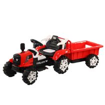 Trator com Caçamba Carro Elétrico 12v Bang Toys Truck Vermelho