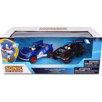 Carro Sonic Pull Back Shadow e Sonic com 2 Fun F0107-1