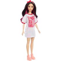 Boneca Barbie Fashionistas Morena - Vestido Twist & Turn Hrh12