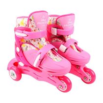 Patins - 3 Rodas - C Proteção - Tam 28-31 - Princesas - Inline E Triline - Bbr Toys