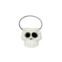 Figura Decorativa - Halloween - Cabeça Pequena de Esqueleto Pequena - Branco - Gala