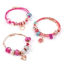 Fashion Dreams Pulseiras de Berloques Halo Pense Rosa FUN