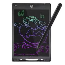 Lousa Mágica Digital Preta de 12" Desenhos e Anotações Coloridas Botão de Apagar Tablet Tela LCD