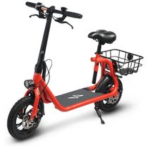 Patinete Elétrico com Assento para Adultos, Alcance 33km e Peso 130kg, 450W, Phantomgogo, Vermelho