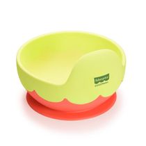 Tigela Infantil de Silicone com Ventosa Coral e Verde Fisher Price