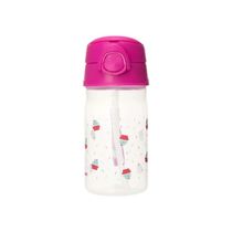 COPO COM CANUDO DE SILICONE 370ML ROSA/CUPCAKE - PIMPOLHO