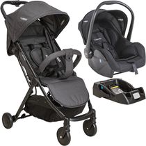 Carrinho de Bebe Bebe Conforto Base Kiddo Road Melange Preto