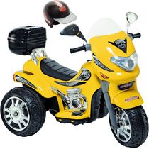 Moto Eletrica Biemme Sprint Turbo 12V com Capacete Amarela