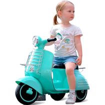 Moto Eletrica Infantil Bandeirante Lambreta 6V Turquesa