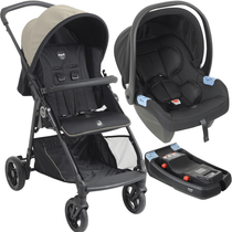 Carrinho de Bebe com Bebe Conforto e Base Burigotto Lui Sand