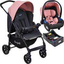 Carrinho de Bebe Bebe Conforto Base Burigotto Ecco CZ Rosa