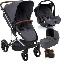 Carrinho Moises com Bebe Conforto ABC Design Como 4 Asphalt