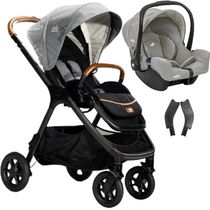 Carrinho de Bebe Berço Joie Finiti com Bebe Conforto Carbon