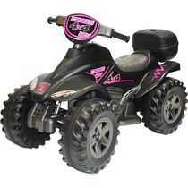 Quadriciclo Eletrico Biemme Quatry Cross 12V Preto Rosa Girl