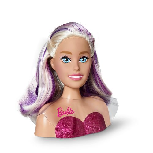 Busto De Boneca Com Acessórios - Barbie Styling Head Faces - Rosa - Pupee