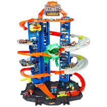 Pista Hot Wheels Ultimate Garage com 2 Carros de Brinquedo e Armazenamento para 100 Carrinhos, Azul