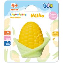 Mordedor Infantil com Chocalho - Toyster - BDA - Leguminhos - Milho - Amarelo