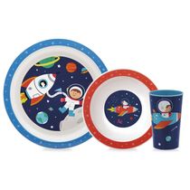 Kit Refeição Aventuras - Astronauta - Azul - Buba