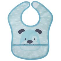 Babador com Bolso - Buba - Cachorrinho - Azul