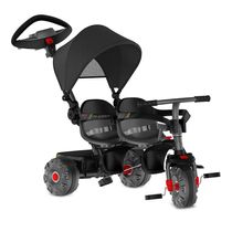 Triciclo Duplo com Capota - Passeio e Pedal - Smart - Bandeirante - Preto