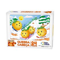 Quebra-Cabeça Com Cheirinho De Fruta 24 Peças Laranja Pais e Filhos 0993 Pais E Filhos