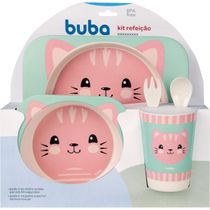 Kit Refeição De Bambu Gato Buba 13209