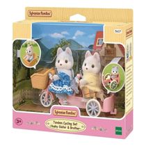 Conjunto Bicicleta Dupla Irmãos Huskies Sylvanian Families 5637