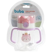 Copo Com Alça Coroa Oncinha Rosa Buba 14458