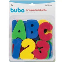 Brinquedo De Banho Letras E Numeros Buba 10738