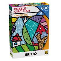 Quebra Cabeça 600 Peças Romero Britto Dia De Sol Grow 04263