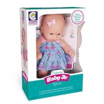 Boneca Baby Junior Fofinha Vestido Azul Cotiplas 2195